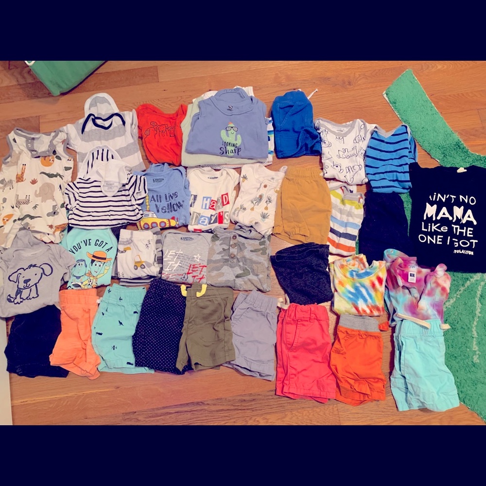 12 mos summer clothes (baby boy)